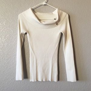 white house black market cream sweater
